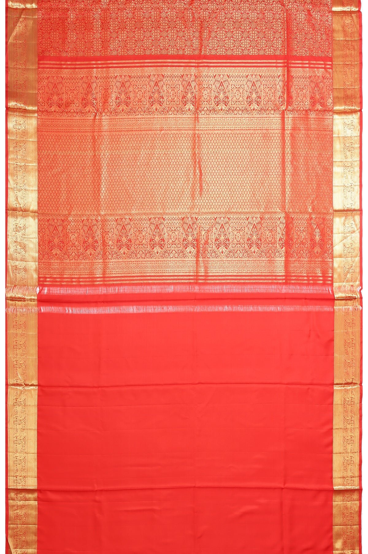 Red Kanchipuram Silk Saree - Image 5