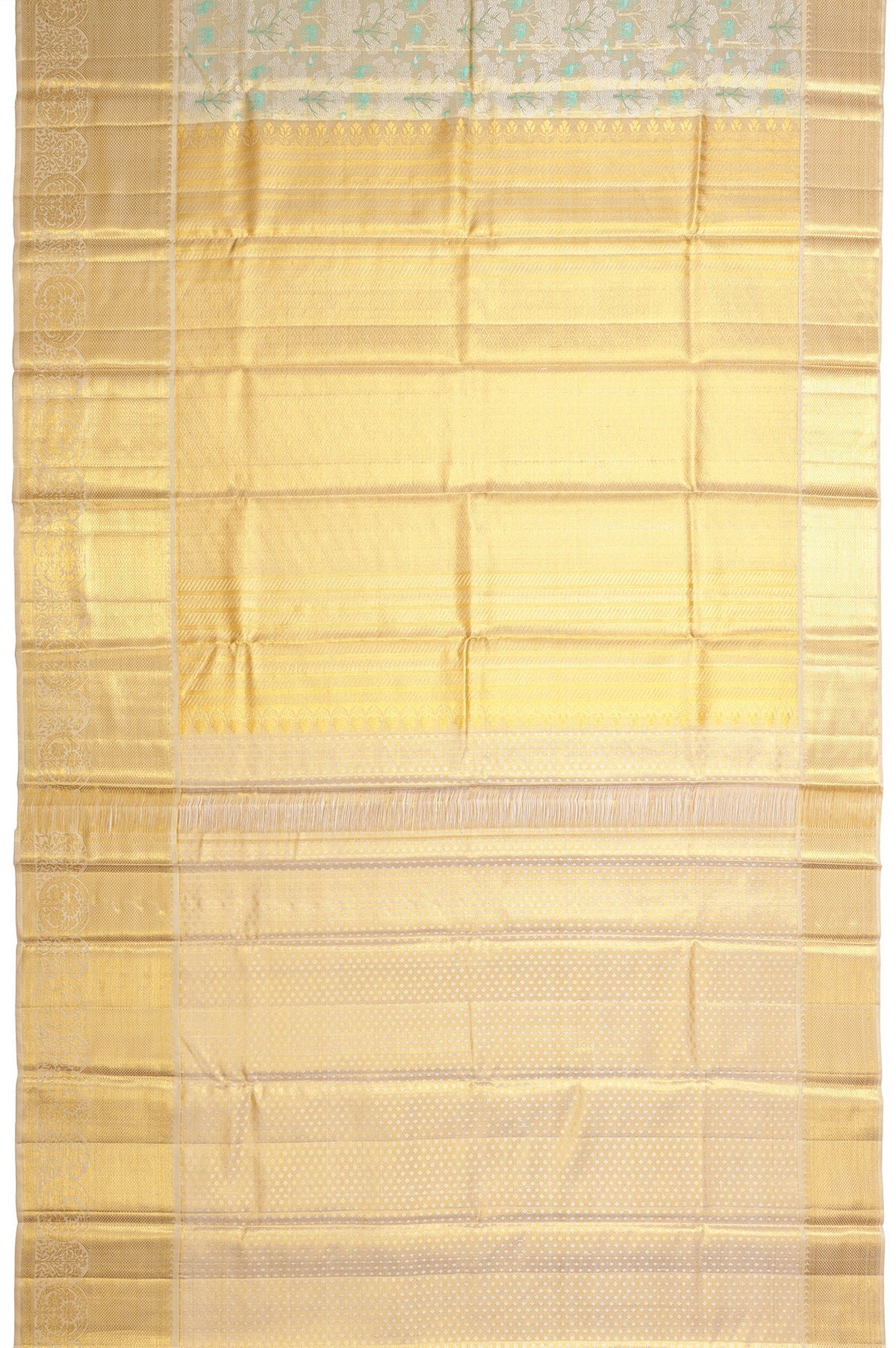 Sandal Kanchipuram Tissue Silk Saree - Image 3