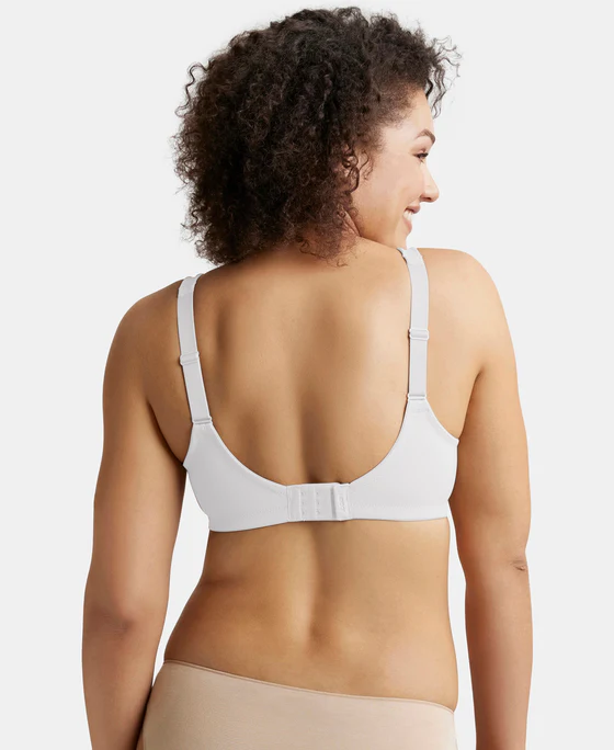 Non Padded Soft Touch Microfiber Elastane Stretch Full Coverage Minimizer Bra with Broad Cushioned Fabric Strap - Image 10
