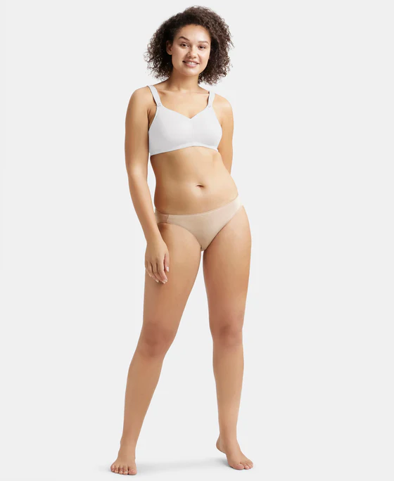 Non Padded Soft Touch Microfiber Elastane Stretch Full Coverage Minimizer Bra with Broad Cushioned Fabric Strap - Image 11