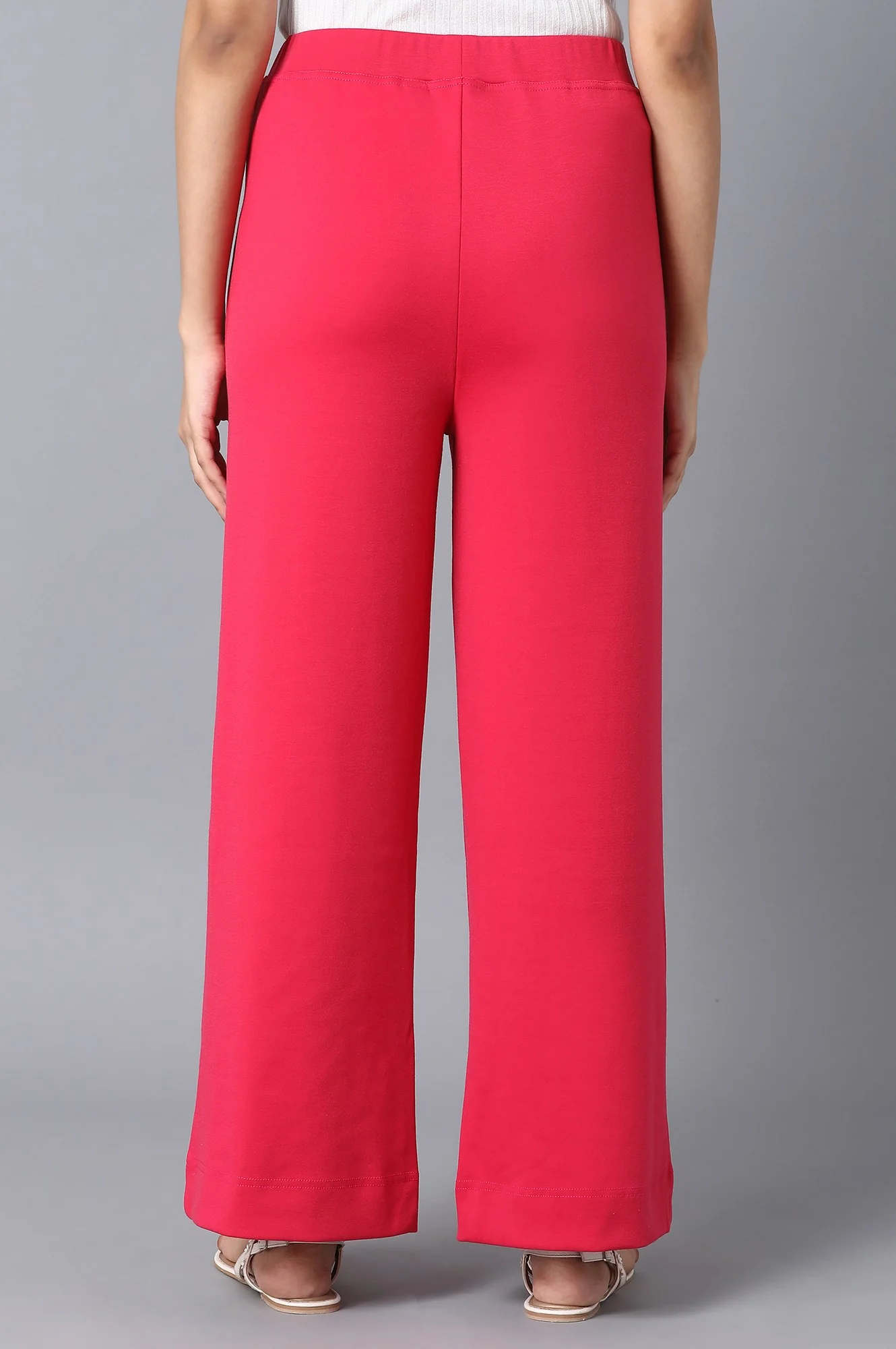 Maroon Loose Fit Palazzo - Image 2
