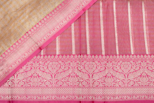 Banaras tissue brocade silk Saree - Image 6
