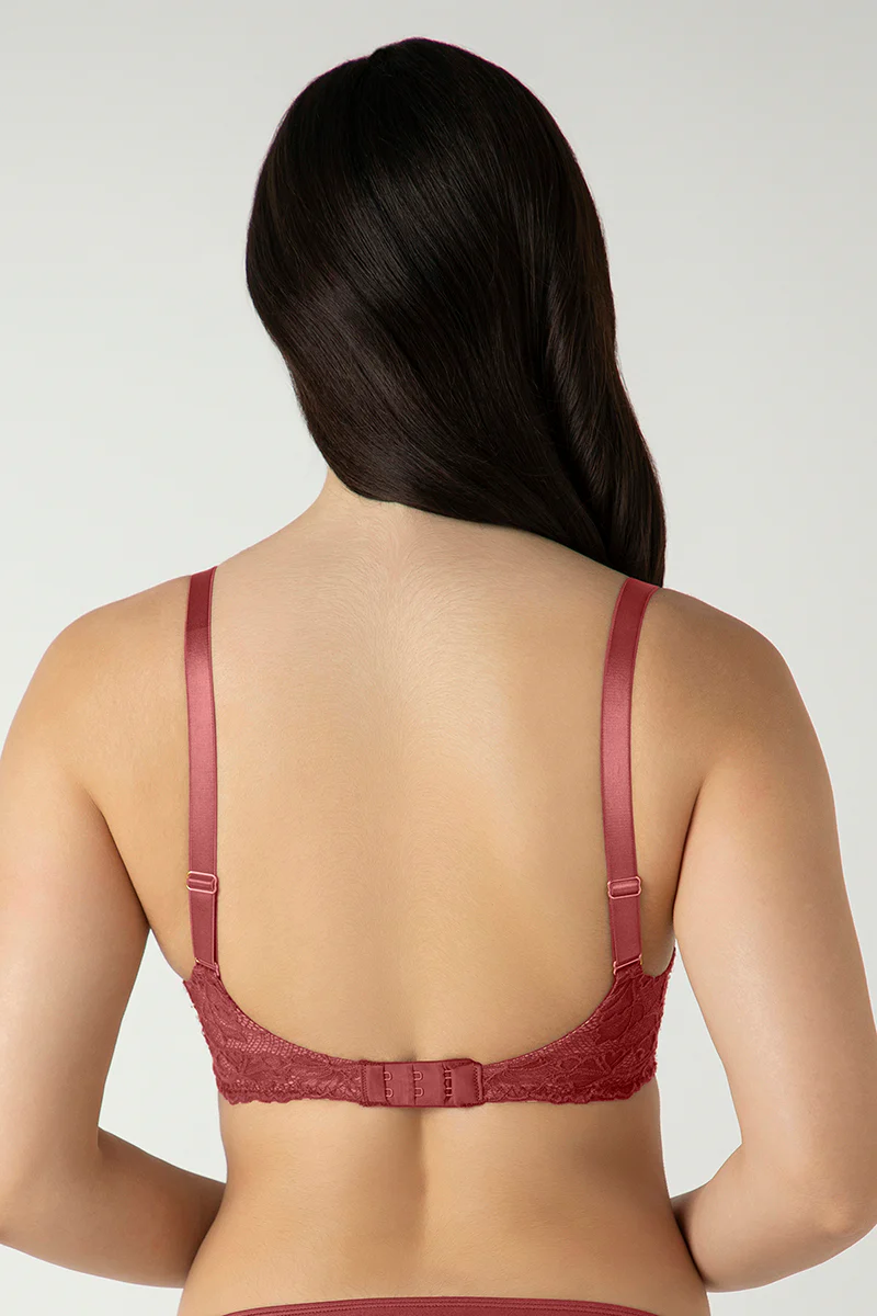 Glam Lace Padded Wired Balconette Bra - Image 10