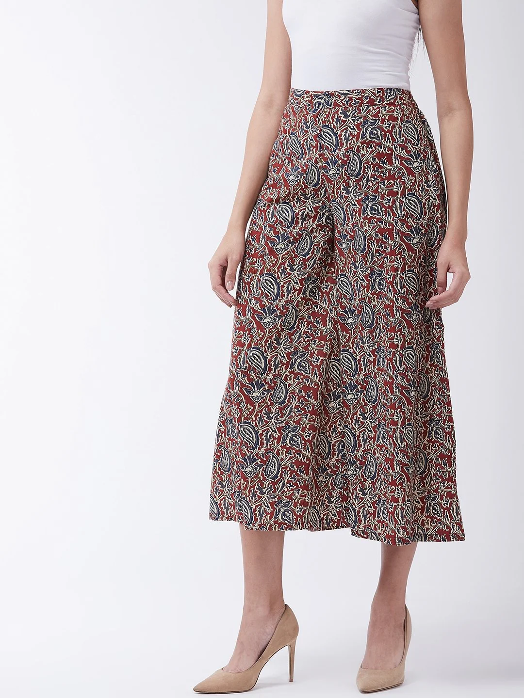 Printed Kalamkari Handloom Palazzo - Image 4