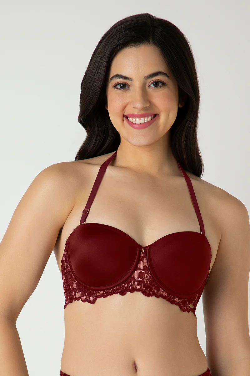 Femme Lace Padded Wired Multiway Bra - Image 5