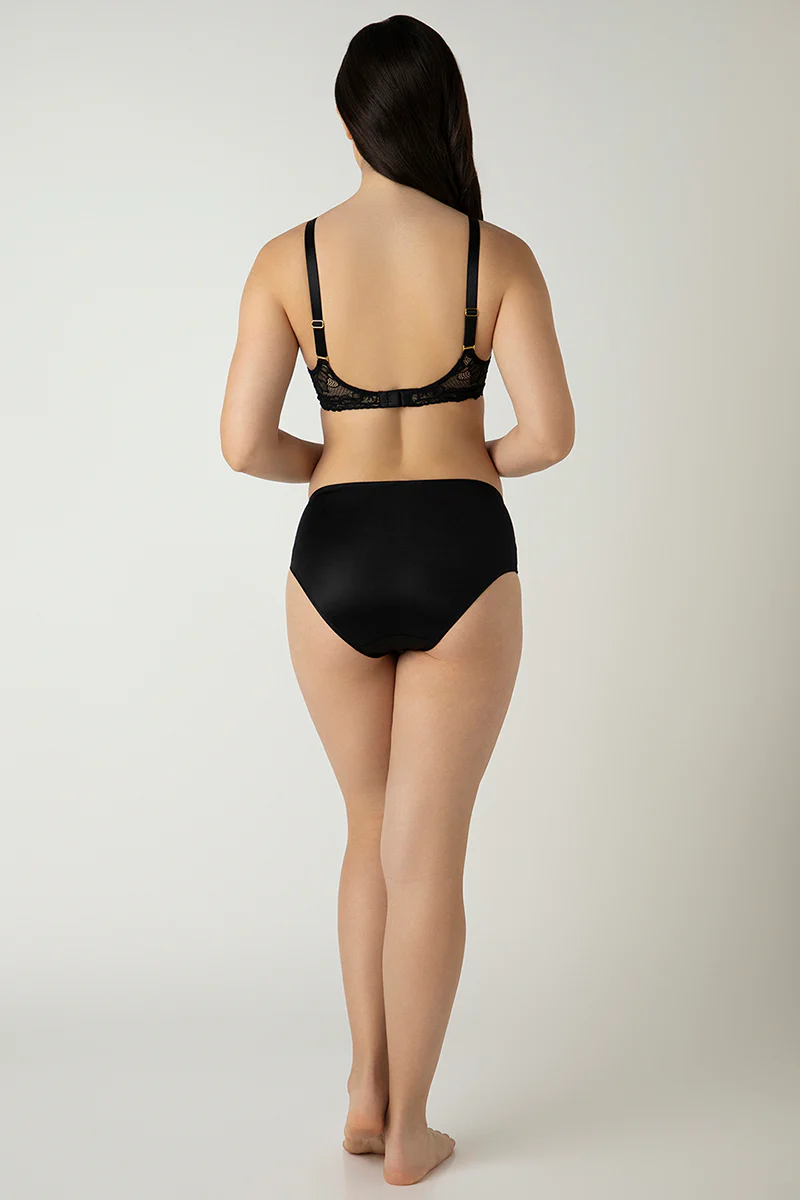 BLACK Glam Lace Padded Wired Balconette Bra - Image 6