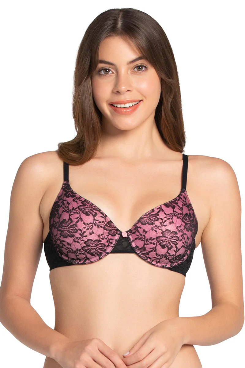 Floral Romance Padded Wired Lace Bra - Image 6