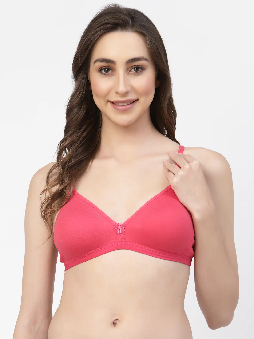 Rose Straps T-Shirt Bra Non Padded & Non-Wired Medium Coverage - Image 2