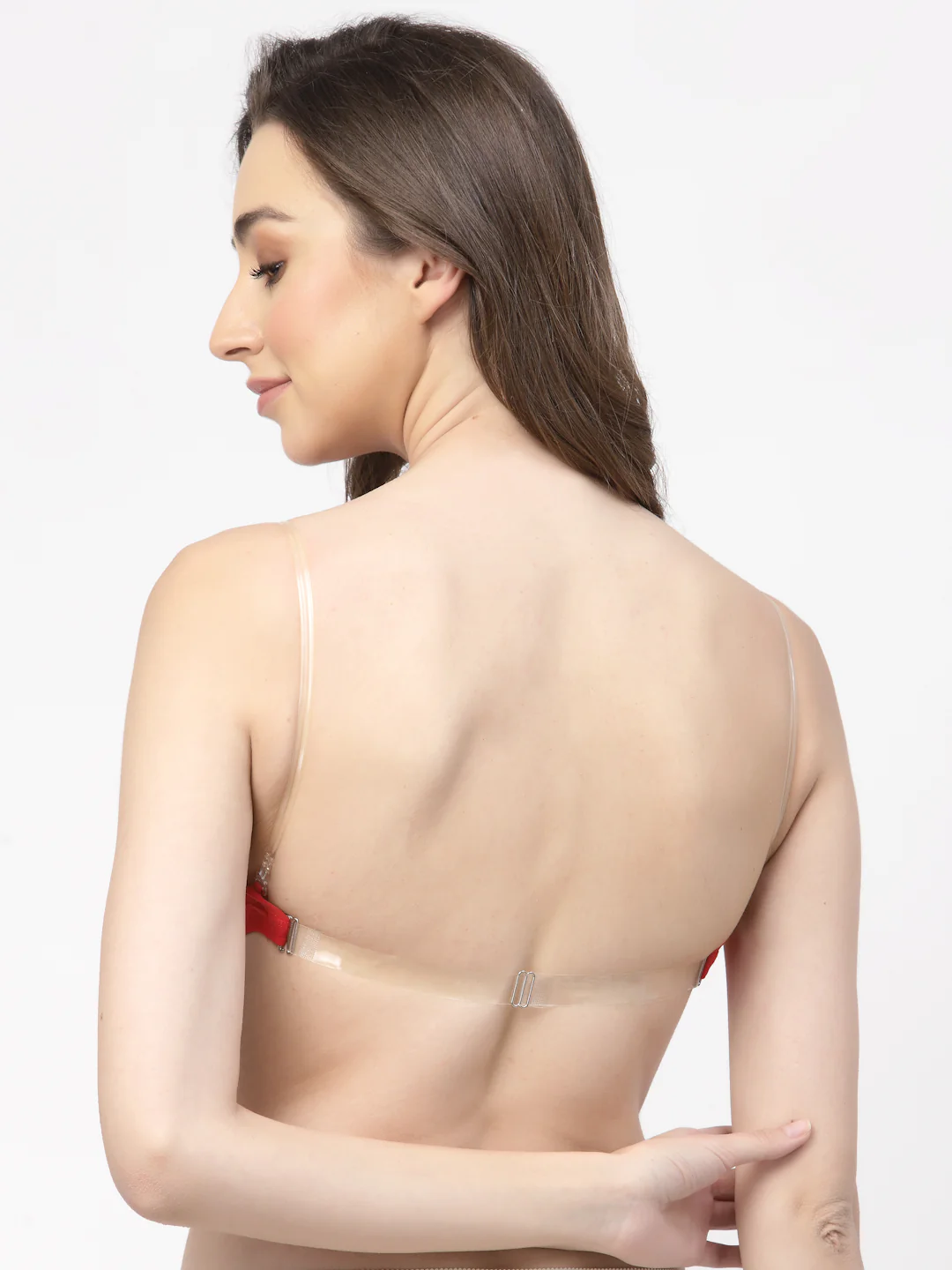 Red Convertible Straps T-Shirt Bra Non Padded & Non-Wired Medium Coverage - Image 4