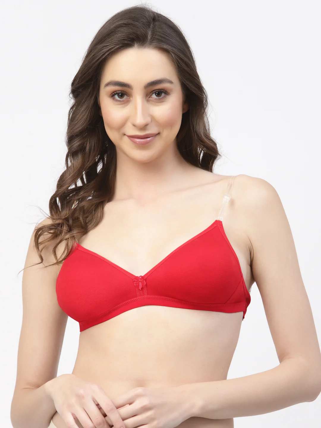 Red Convertible Straps T-Shirt Bra Non Padded & Non-Wired Medium Coverage - Image 5