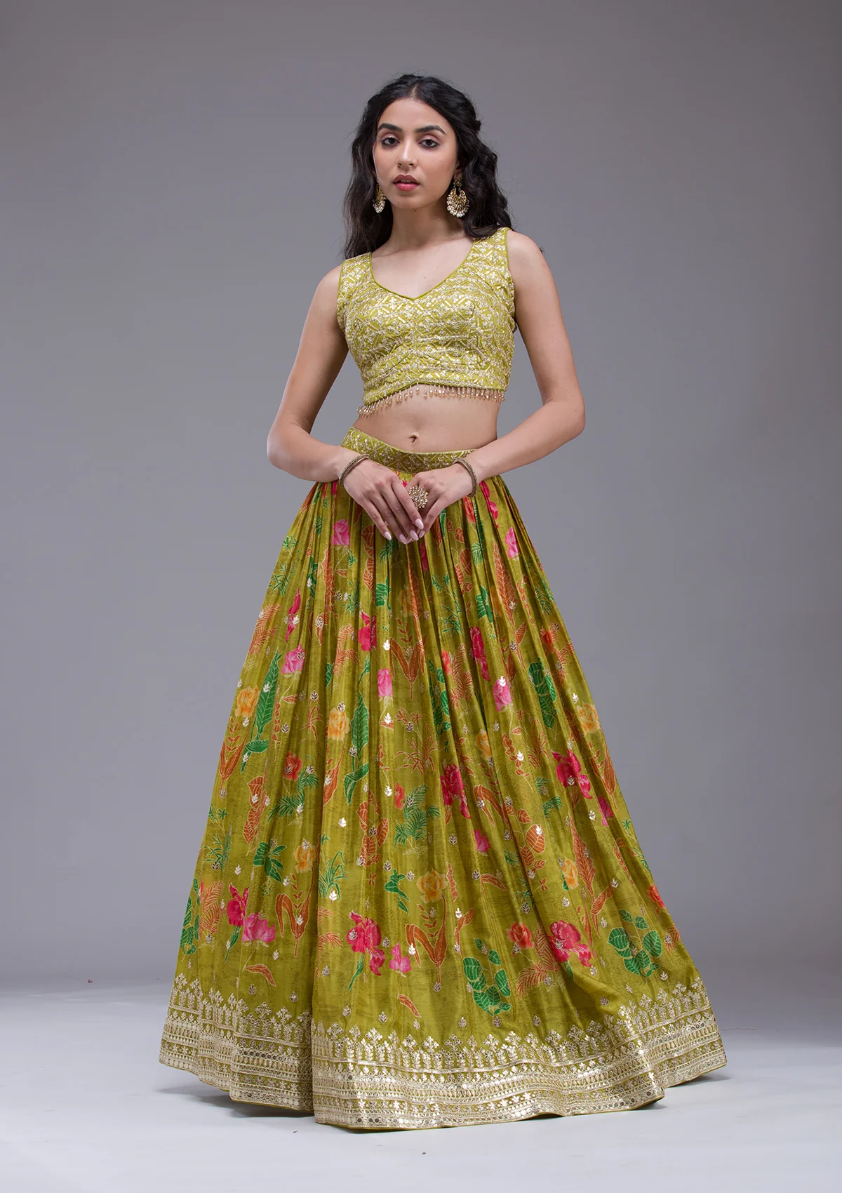 Sequins Georgette Readymade Lehenga - Image 3
