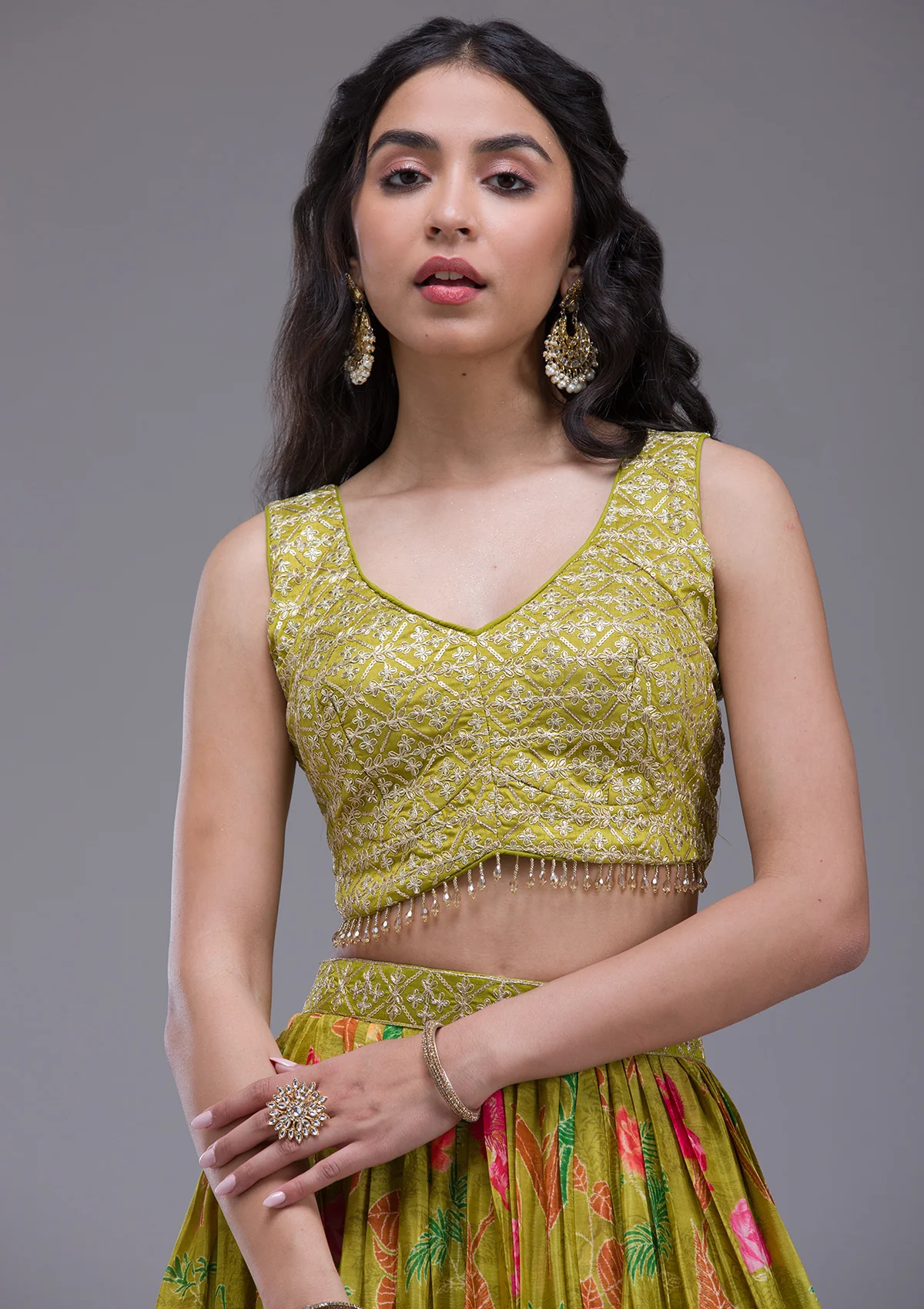 Sequins Georgette Readymade Lehenga - Image 6