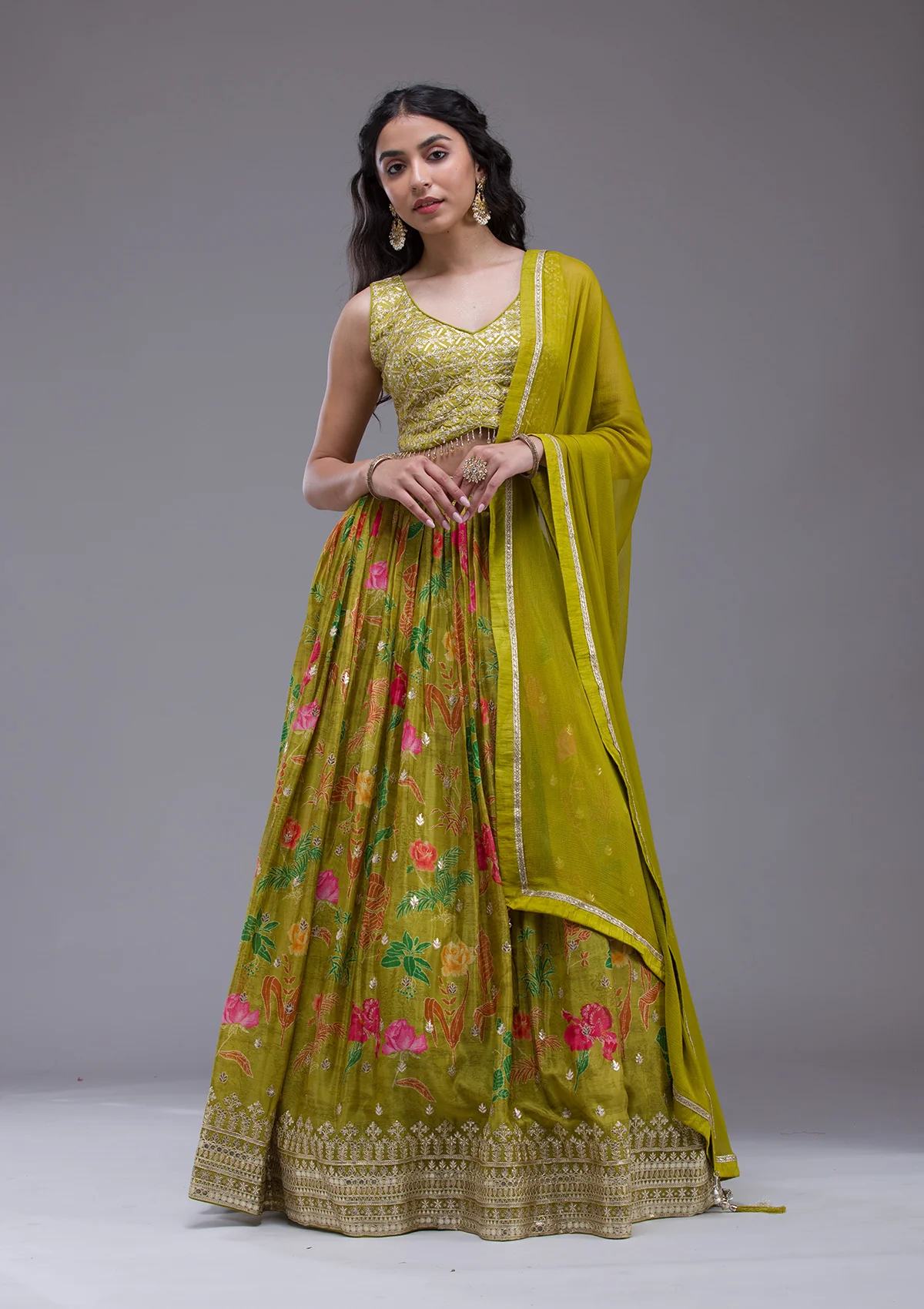 Sequins Georgette Readymade Lehenga - Image 8
