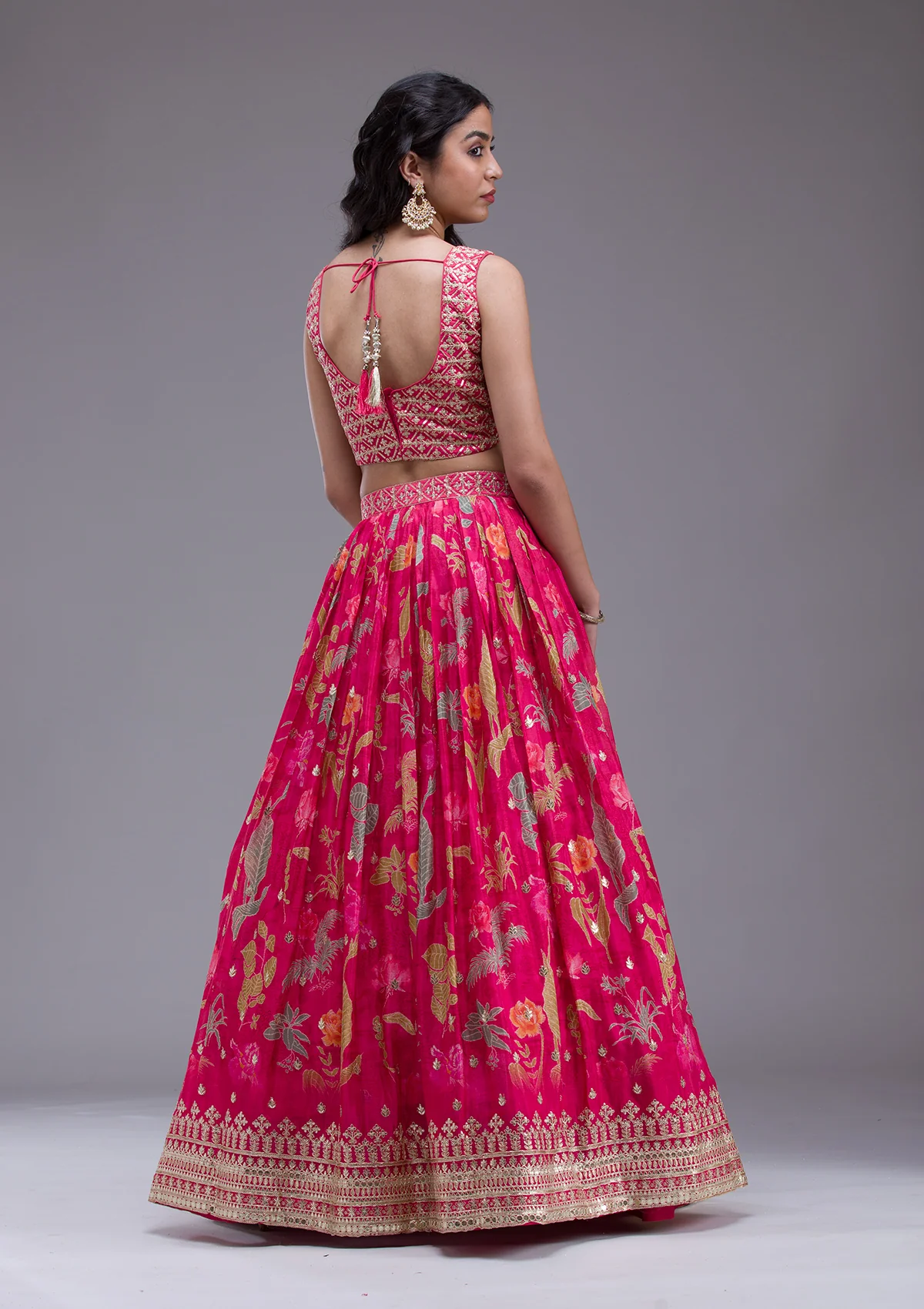 Sequins Georgette Readymade Lehenga - Image 11