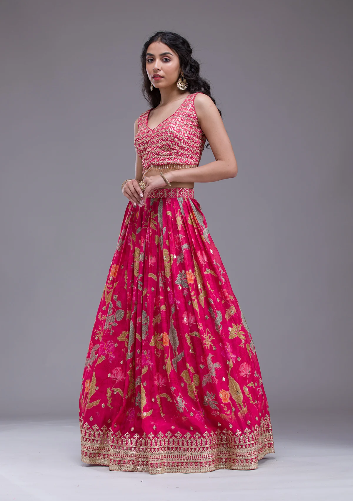 Sequins Georgette Readymade Lehenga - Image 13
