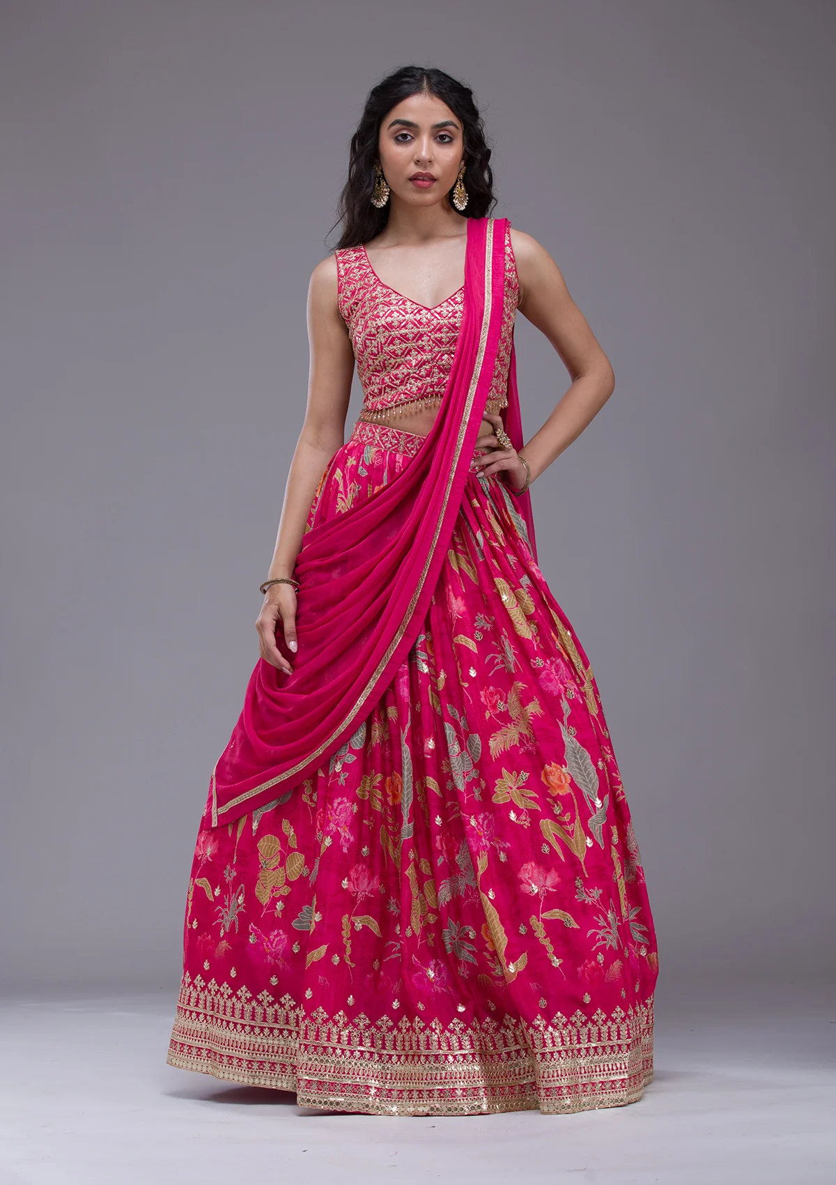 Sequins Georgette Readymade Lehenga - Image 17