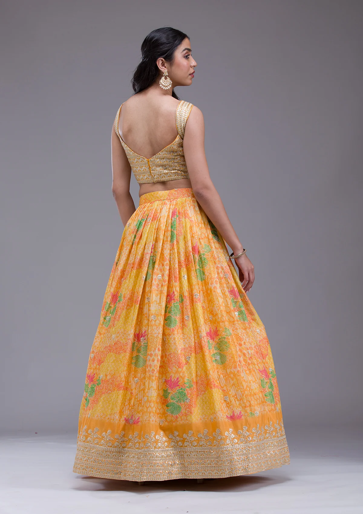 Sequins Georgette Readymade Lehenga - Image 2