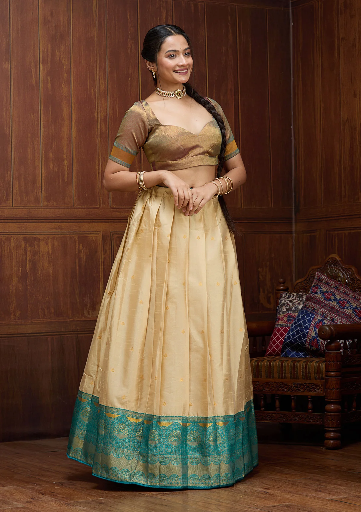 Banarasi Semi-Stitched Lehenga - Image 2