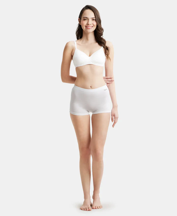 Wire free Padded Super Combed Cotton Elastane Stretch Full Coverage Slip-On Beginners Bra - Image 12