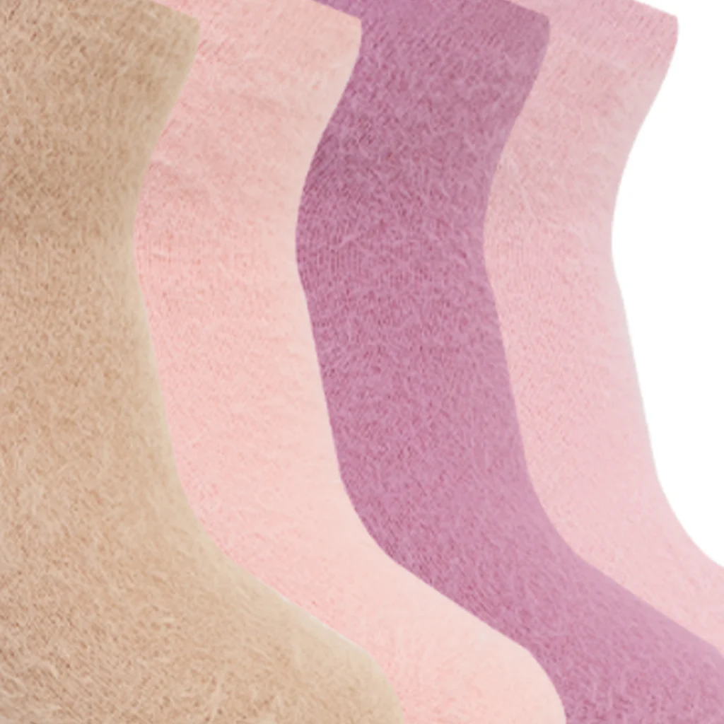 Women's Feather-Lite Fur Socks - Pack Of 4 - Image 2