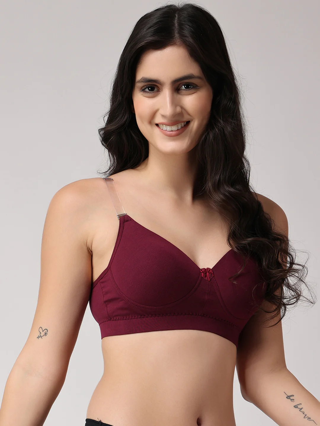 Cotton Heavily Padded Convertible-Straps T-Shirt Bra - Image 2