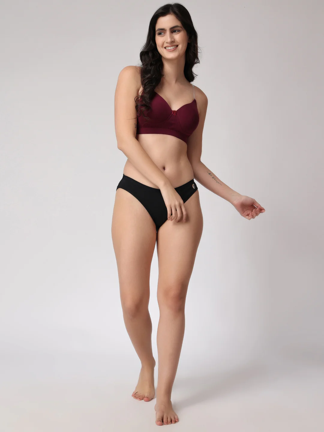 Cotton Heavily Padded Convertible-Straps T-Shirt Bra - Image 7