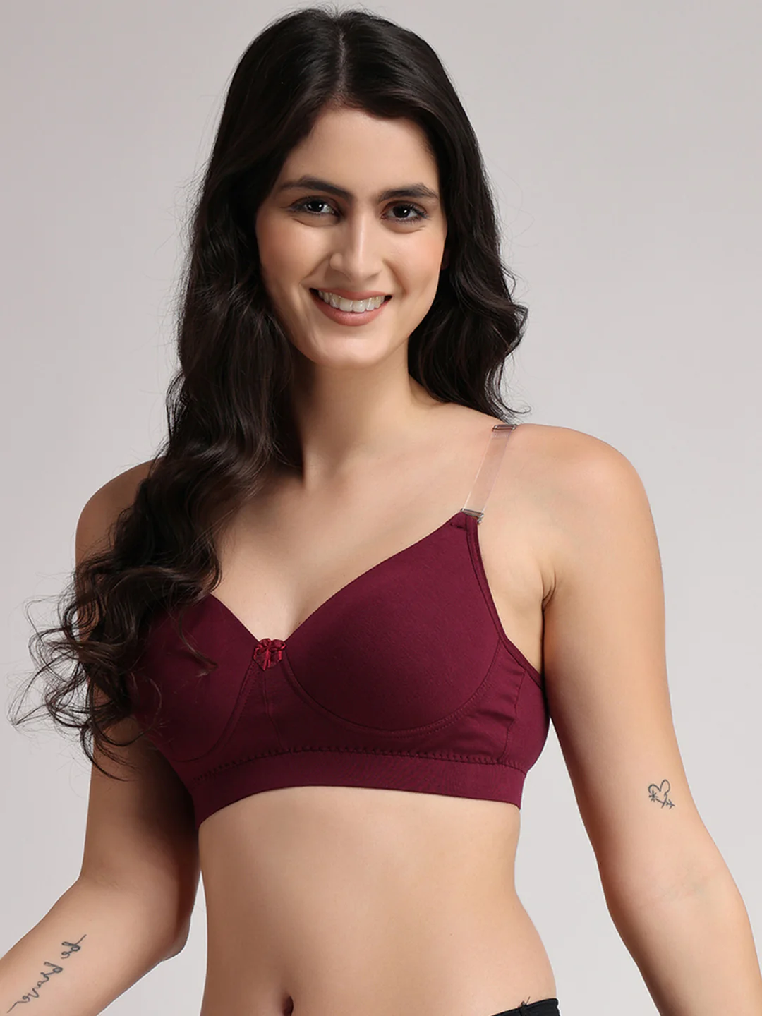 Cotton Heavily Padded Convertible-Straps T-Shirt Bra - Image 6