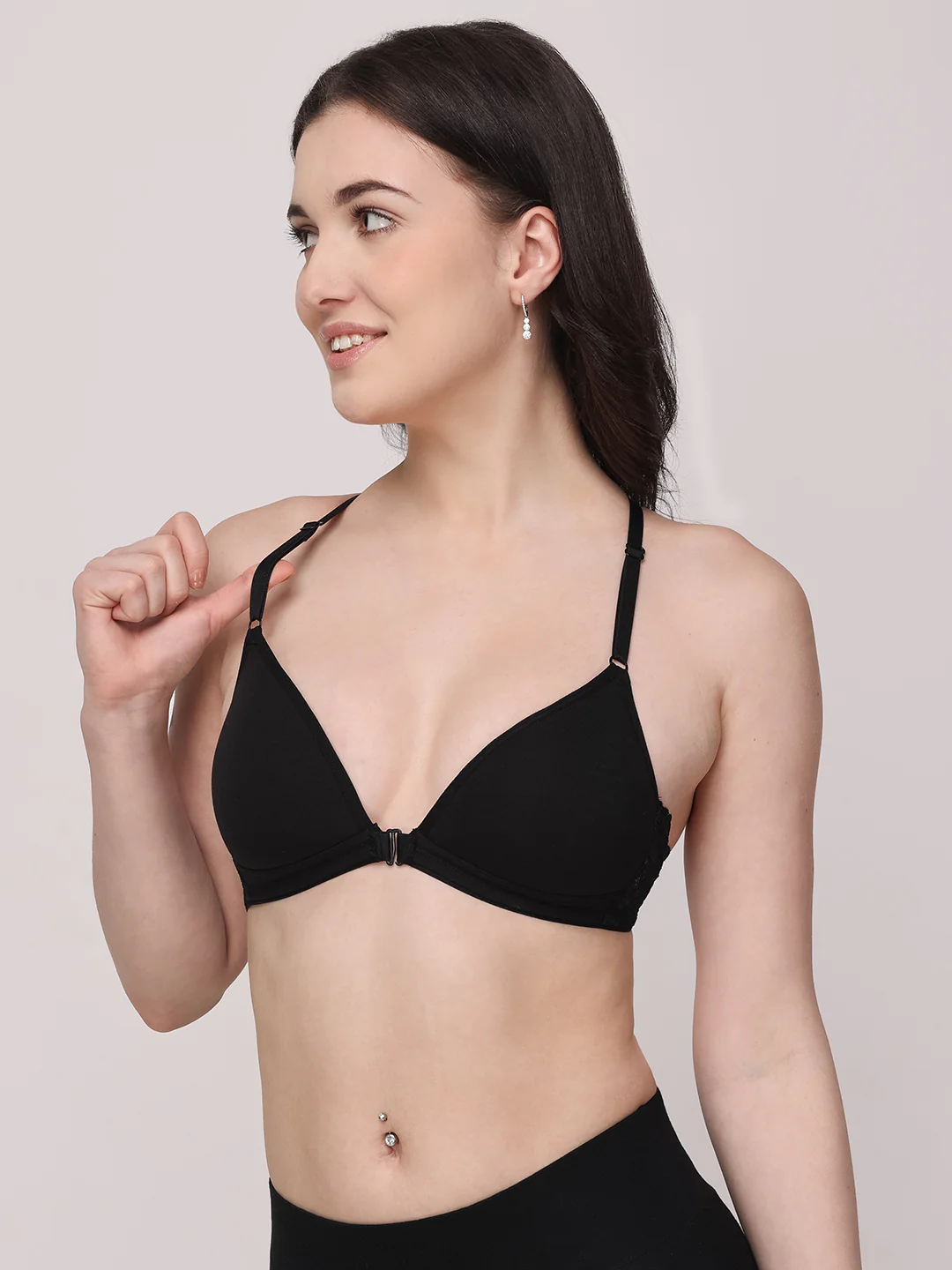 Non-Wired Lightly Padded Medium Coverage Women's Front-Open Bra - Image 3