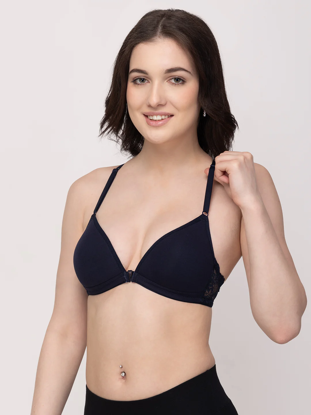 Non-Wired Lightly Padded Medium Coverage Women's Front-Open Bra - Image 7