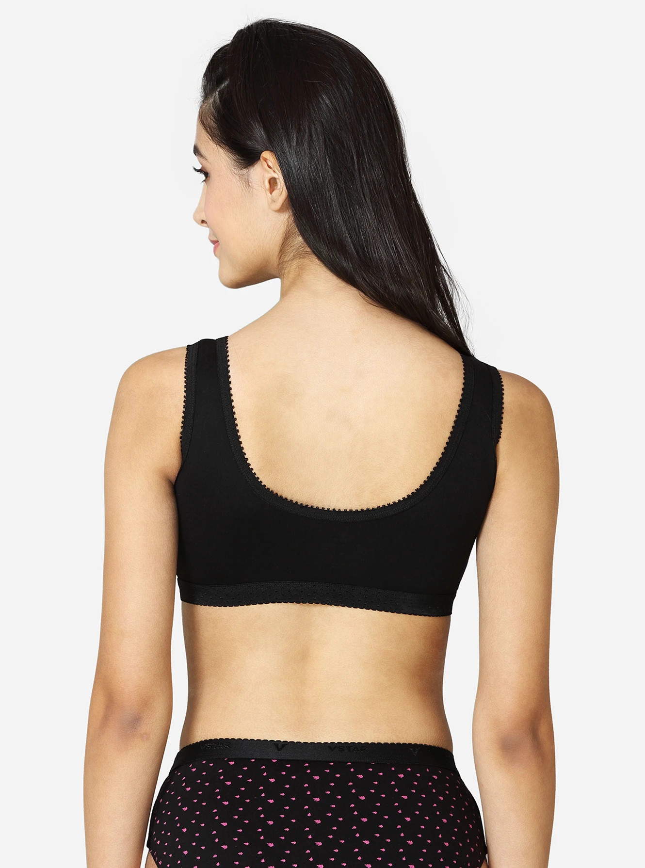 Double layered darted front panel high coverage slip on bra - Image 8