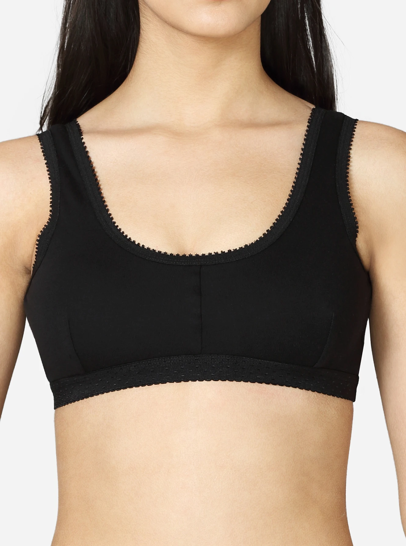 Double layered darted front panel high coverage slip on bra - Image 9