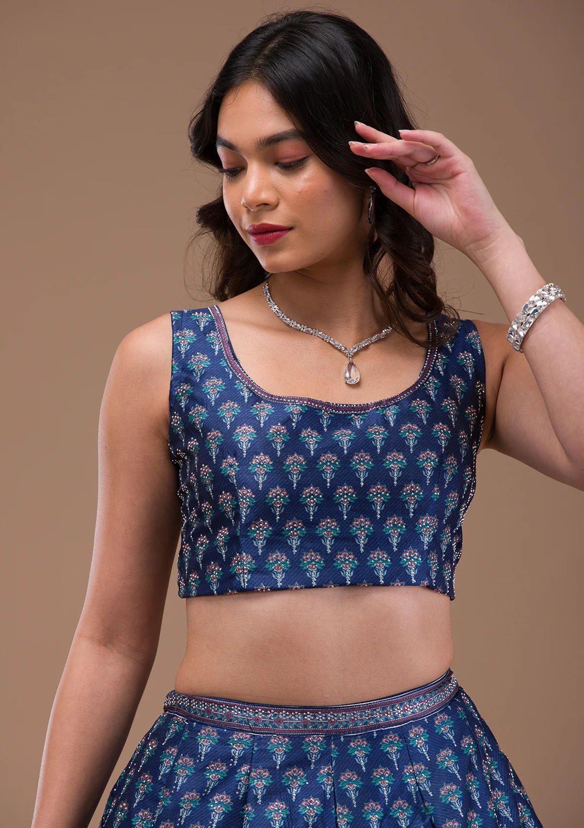 Swaroski Banarasi Readymade Lehenga Set - Image 13