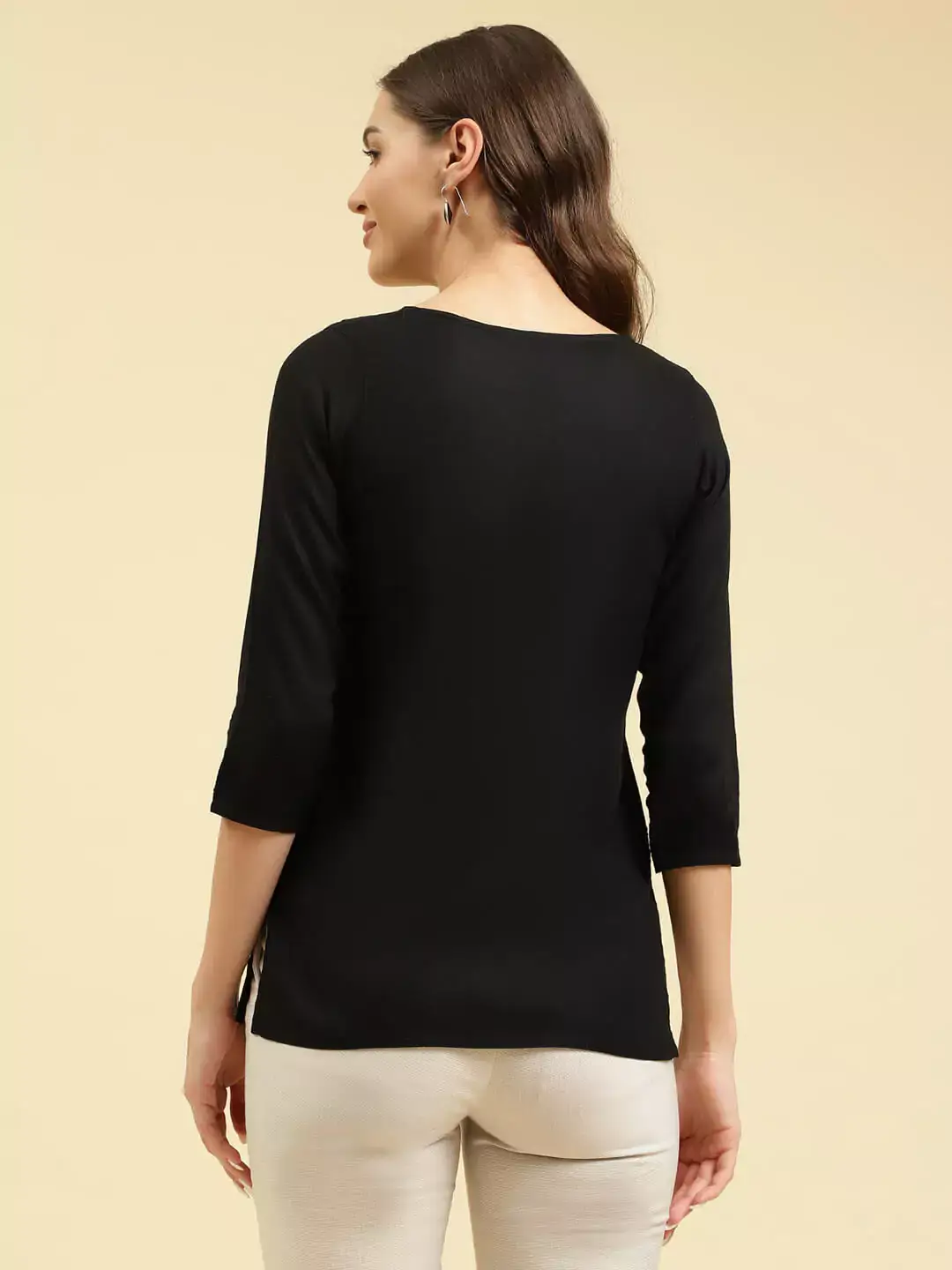 Zahra Black Short Kurti - Image 2