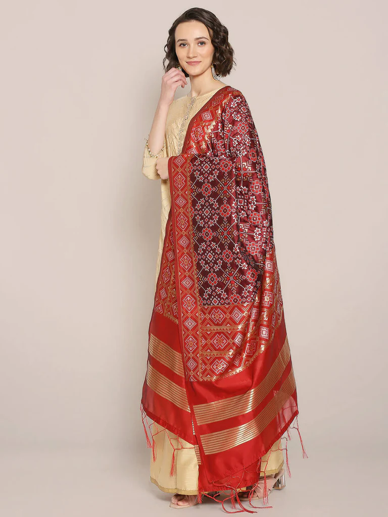 Ethnic Collection Banarasi Patola Silk Dupatta - Image 3