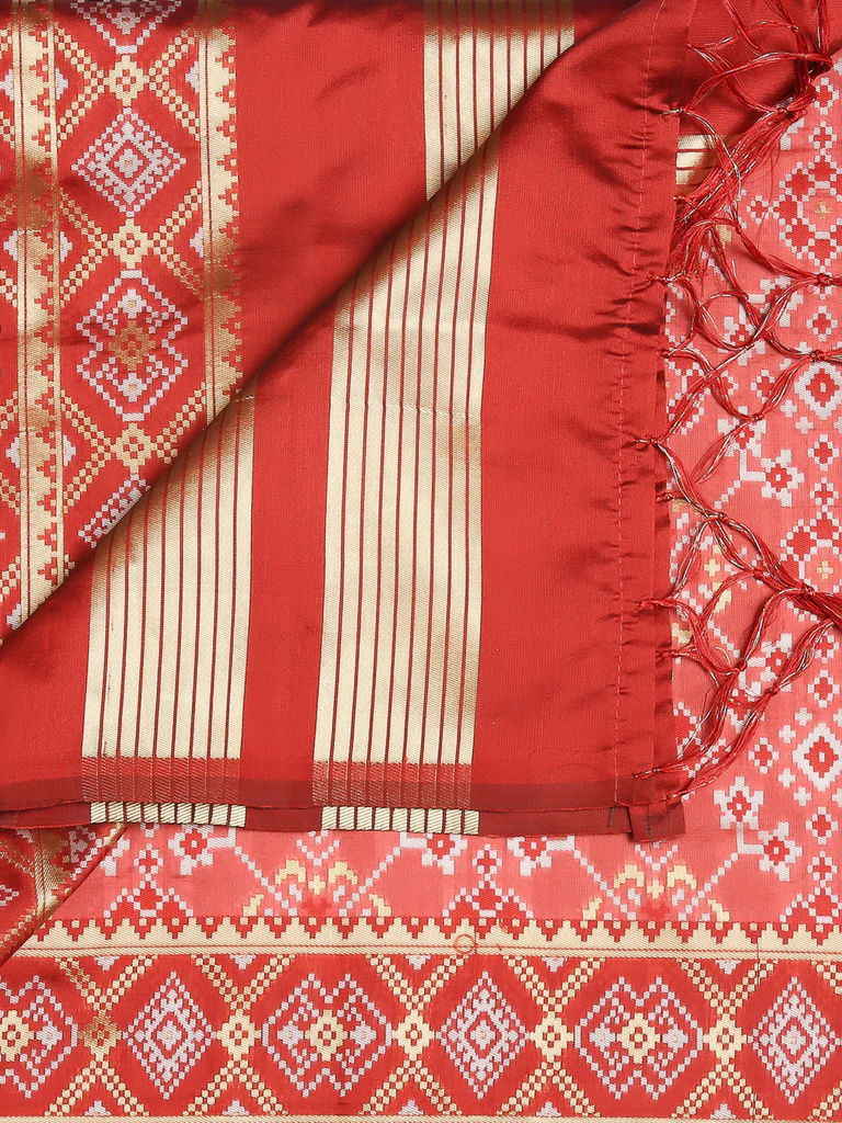 Woven Banarasi Patola Silk Dupatta - Image 5