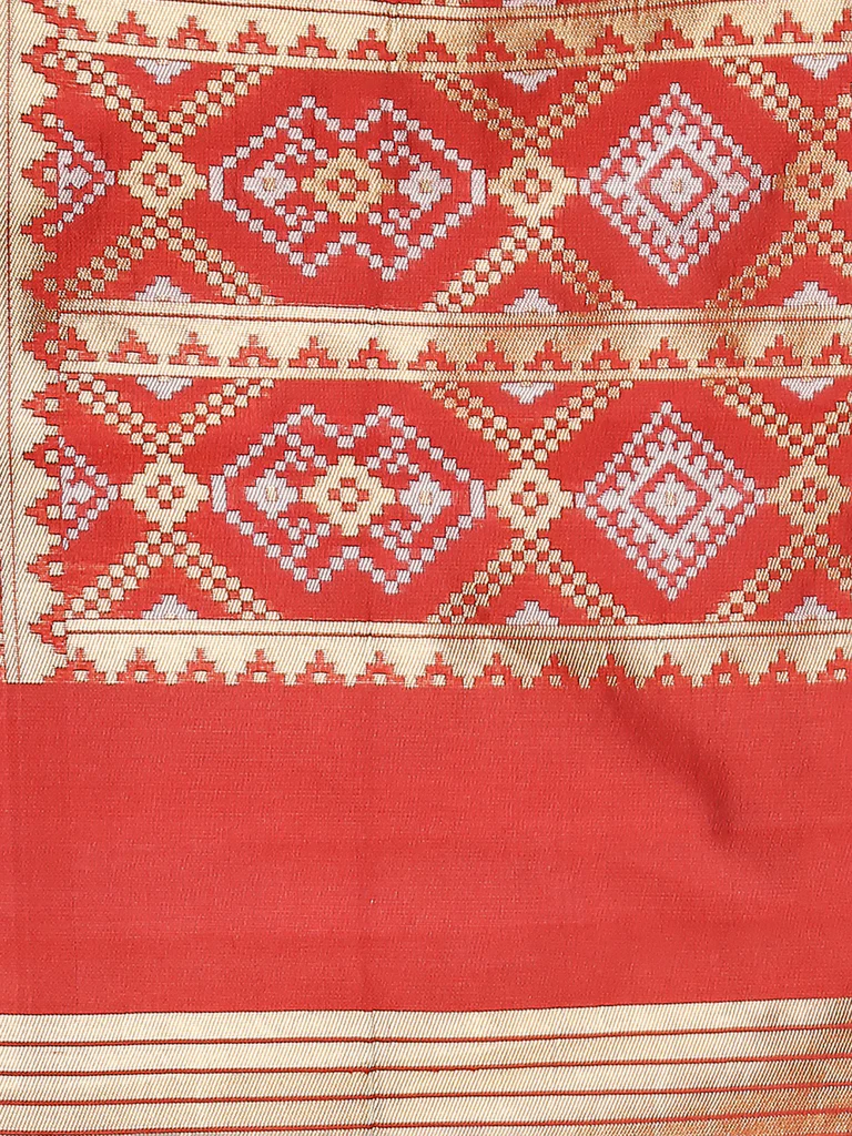 Woven Banarasi Patola Silk Dupatta - Image 6