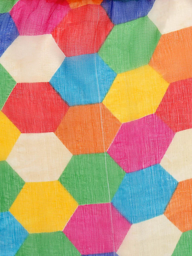 Multicoloured Printed Chiffon Dupatta - Image 7