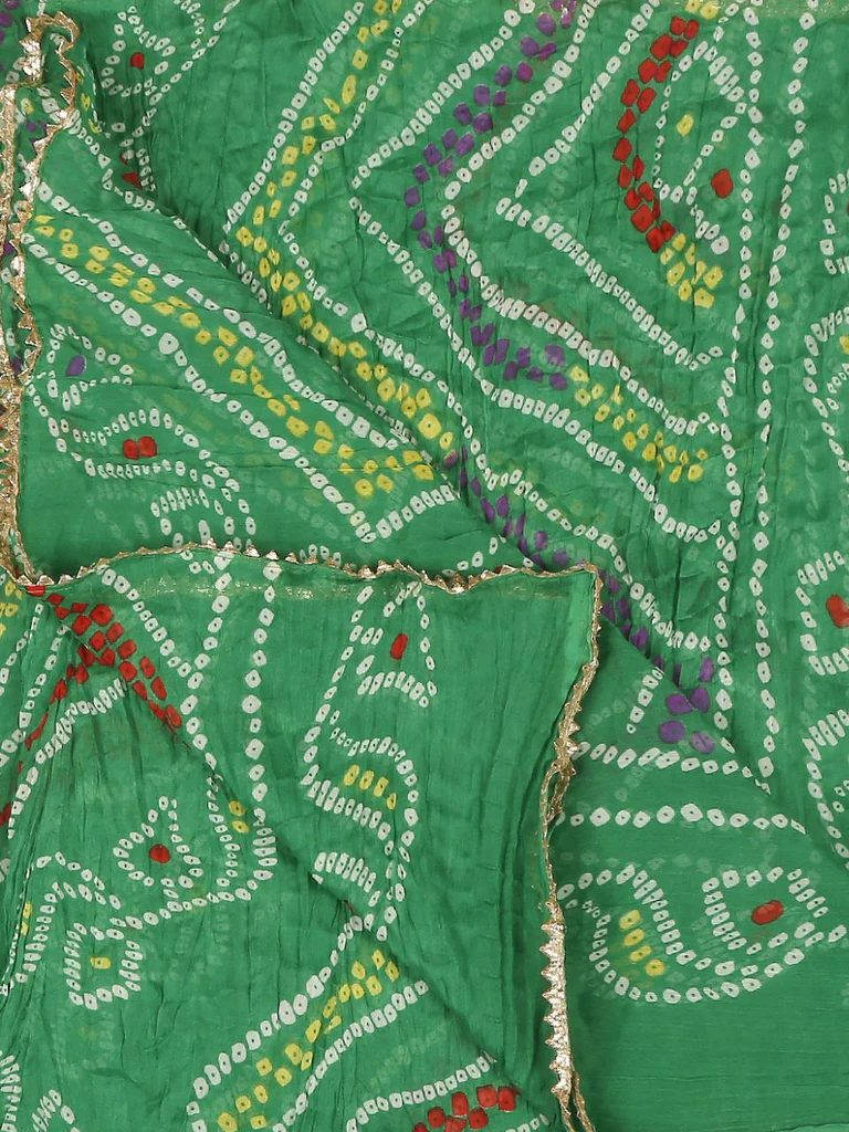 Multi Printed Bandhini Chiffon Dupatta - Image 10